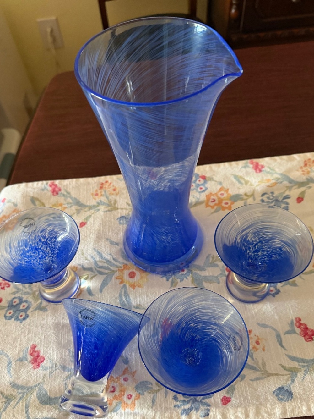Dansk pitcher and glasses